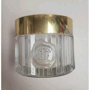 Vintage French Giorgio's Beverly Hills Ribbed Glass Vanity Jar Empty